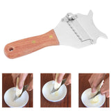 Truffle Grater Wavy Blade Wooden Handle Stainless Steel Hand Plane Cheese Grater Cutter for Chocolate