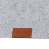 Placemat Cup Mat Set Felt Heat Insulation with Fork Bag Tableware Mat for Home Kitchen Light Gray