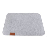 Placemat Cup Mat Set Felt Heat Insulation with Fork Bag Tableware Mat for Home Kitchen Light Gray - Extra Image
