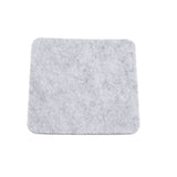 Placemat Cup Mat Set Felt Heat Insulation with Fork Bag Tableware Mat for Home Kitchen Light Gray