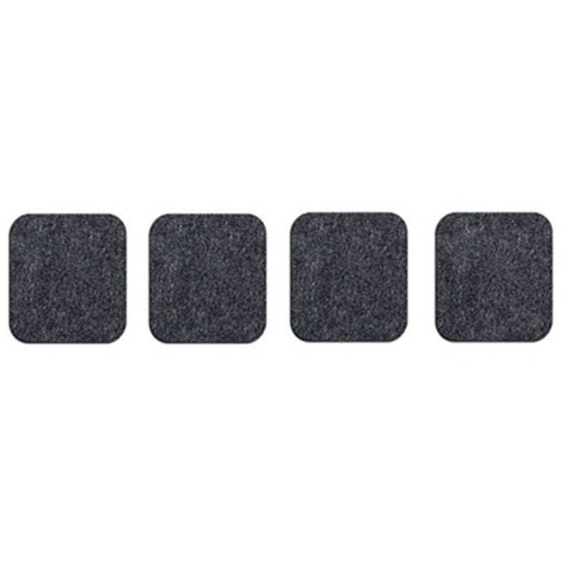 Placemat Cup Mat Set Felt Heat Insulation with Fork Bag Tableware Mat for Home Kitchen Dark Gray