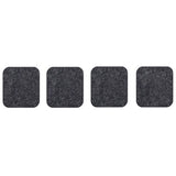 Placemat Cup Mat Set Felt Heat Insulation with Fork Bag Tableware Mat for Home Kitchen Dark Gray