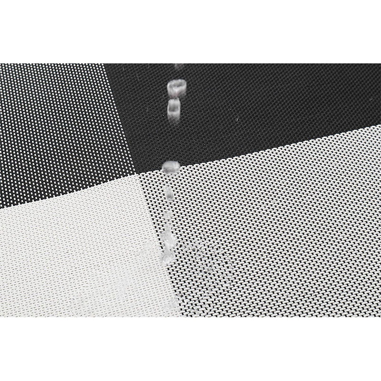8pcs Placemats Easy Cleaning PVC Material Waterproof Black White Plaid Pattern Dining Placemats for Hotel