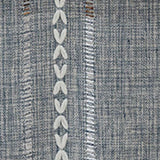 Retro Table Runner Elegant Hand Woven Cotton Linen Dining Table Runner with Tassels for Wedding Home Cross Blue - Top-Down View