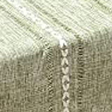 Retro Table Runner Elegant Hand Woven Cotton Linen Dining Table Runner with Tassels for Wedding Home Cross Green - Top-Down View