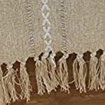Retro Table Runner Elegant Hand Woven Cotton Linen Dining Table Runner with Tassels for Wedding Home Cross Yellow