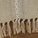 Retro Table Runner Elegant Hand Woven Cotton Linen Dining Table Runner with Tassels for Wedding Home Cross Yellow - Rear View