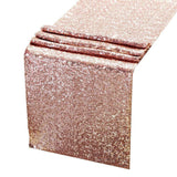 Sequin Table Runner 30x300cm Shiny Exquisite Decorative 3mm Sequins Table Runner for Parties Banquets Rose Gold