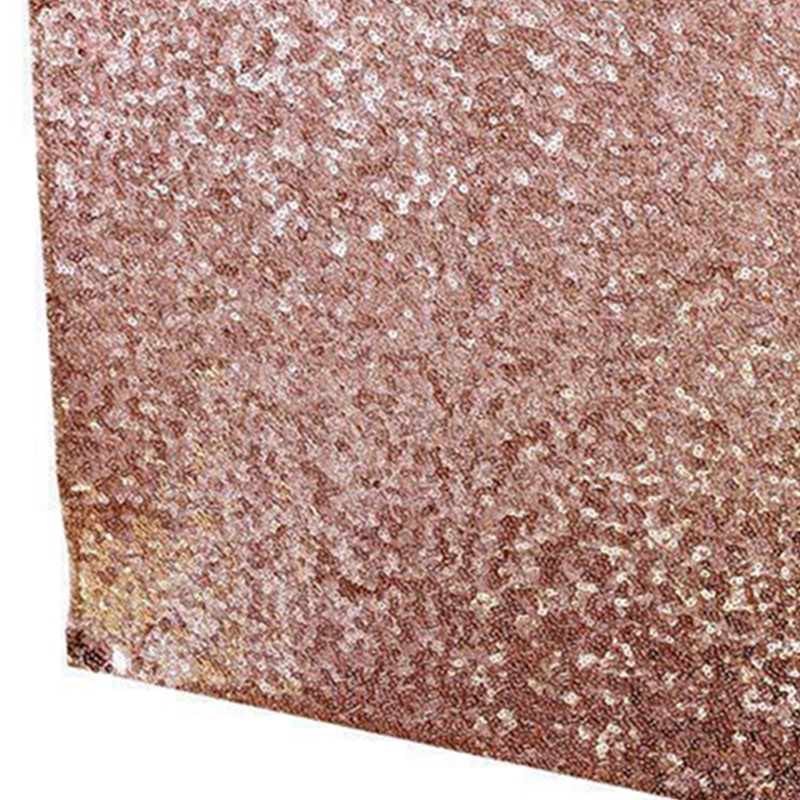 Sequin Table Runner 30x300cm Shiny Exquisite Decorative 3mm Sequins Table Runner for Parties Banquets Rose Gold