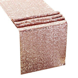 Sequin Table Runner 30x300cm Shiny Exquisite Decorative 3mm Sequins Table Runner for Parties Banquets Rose Gold - Extra Image