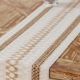 Table Runner Cotton Linen Splicing Wedding Party Table Runner with Tassels Wedding Party Decoration 30x180cm