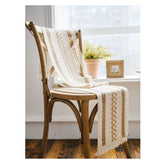 Table Runner Cotton Linen Splicing Wedding Party Table Runner with Tassels Wedding Party Decoration 30x180cm - Low Angle