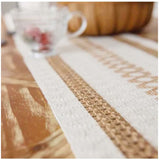 Table Runner Cotton Linen Splicing Wedding Party Table Runner with Tassels Wedding Party Decoration 30x180cm - Extra Image