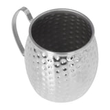 Moscow Mule Mug Exquisite 304 Stainless Steel 500ml Large Capacity Cocktail Mug for Bars Hotels Restaurants Silver - Top-Down View