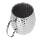 Moscow Mule Mug Exquisite 304 Stainless Steel 500ml Large Capacity Cocktail Mug for Bars Hotels Restaurants Silver - Rear View