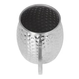 Moscow Mule Mug Exquisite 304 Stainless Steel 500ml Large Capacity Cocktail Mug for Bars Hotels Restaurants Silver - Close-Up Angle