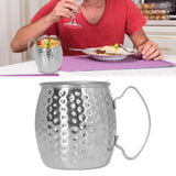 Moscow Mule Mug Exquisite 304 Stainless Steel 500ml Large Capacity Cocktail Mug for Bars Hotels Restaurants Silver