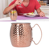 Moscow Mule Mug Exquisite 304 Stainless Steel 500ml Large Capacity Cocktail Mug for Bars Hotels Restaurants Rose Gold