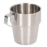 Stainless Steel Camping Cup Set of 4 Double Layer Coffee Mugs with Stand Holder Stackable Outdoor Cups for Picnic - Extra Image