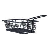 Fryer Basket Food Grade Stainless Steel French Fry Holder Frying Strainer with Handle for Restaurant Home Short Rectangle - Side View