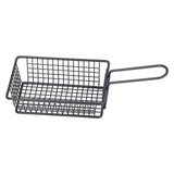 Fryer Basket Food Grade Stainless Steel French Fry Holder Frying Strainer with Handle for Restaurant Home Short Rectangle