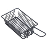 Fryer Basket Food Grade Stainless Steel French Fry Holder Frying Strainer with Handle for Restaurant Home Short Rectangle - Extra Image