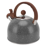 Whistling Kettle 2.5L Capacity Stainless Steel Stovetop Teapot for Water Boiling Grey - Front View