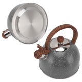 Whistling Kettle 2.5L Capacity Stainless Steel Stovetop Teapot for Water Boiling Grey - Extra Image