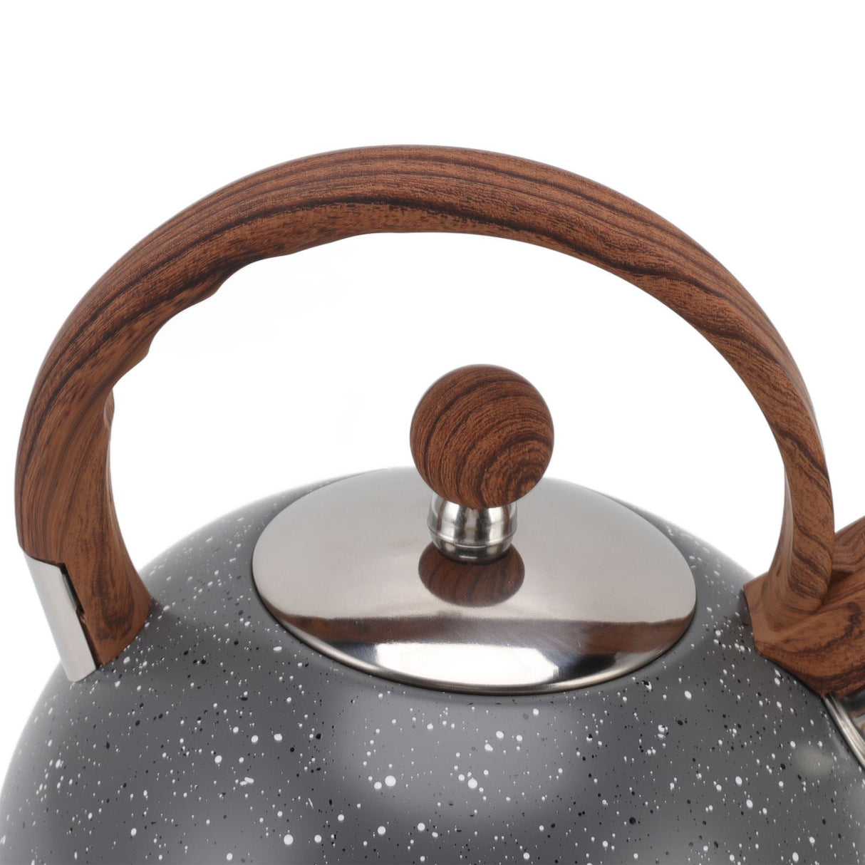 Whistling Kettle 2.5L Capacity Stainless Steel Stovetop Teapot for Water Boiling Grey