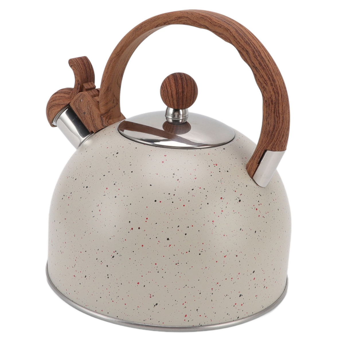 Whistling Kettle 2.5L Capacity Stainless Steel Stovetop Teapot for Water Boiling Beige