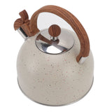 Whistling Kettle 2.5L Capacity Stainless Steel Stovetop Teapot for Water Boiling Beige