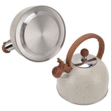 Whistling Kettle 2.5L Capacity Stainless Steel Stovetop Teapot for Water Boiling Beige