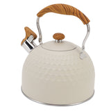 Whistling Kettle 2.5L Stainless Steel Efficient Uniform Heating Stovetop Whistling Tea Pot with Heat Insulation Handle