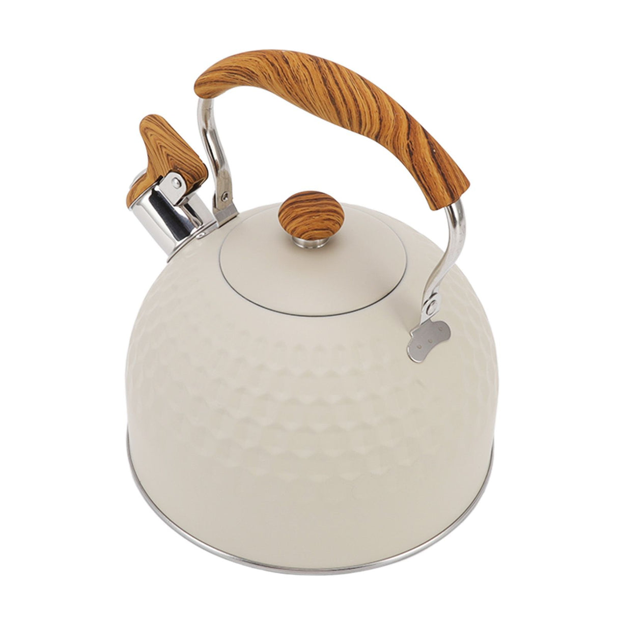 Whistling Kettle 2.5L Stainless Steel Efficient Uniform Heating Stovetop Whistling Tea Pot with Heat Insulation Handle