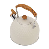 Whistling Kettle 2.5L Stainless Steel Efficient Uniform Heating Stovetop Whistling Tea Pot with Heat Insulation Handle - Rear View