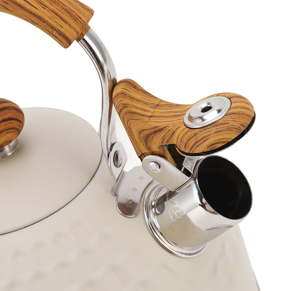 Whistling Kettle 2.5L Stainless Steel Efficient Uniform Heating Stovetop Whistling Tea Pot with Heat Insulation Handle