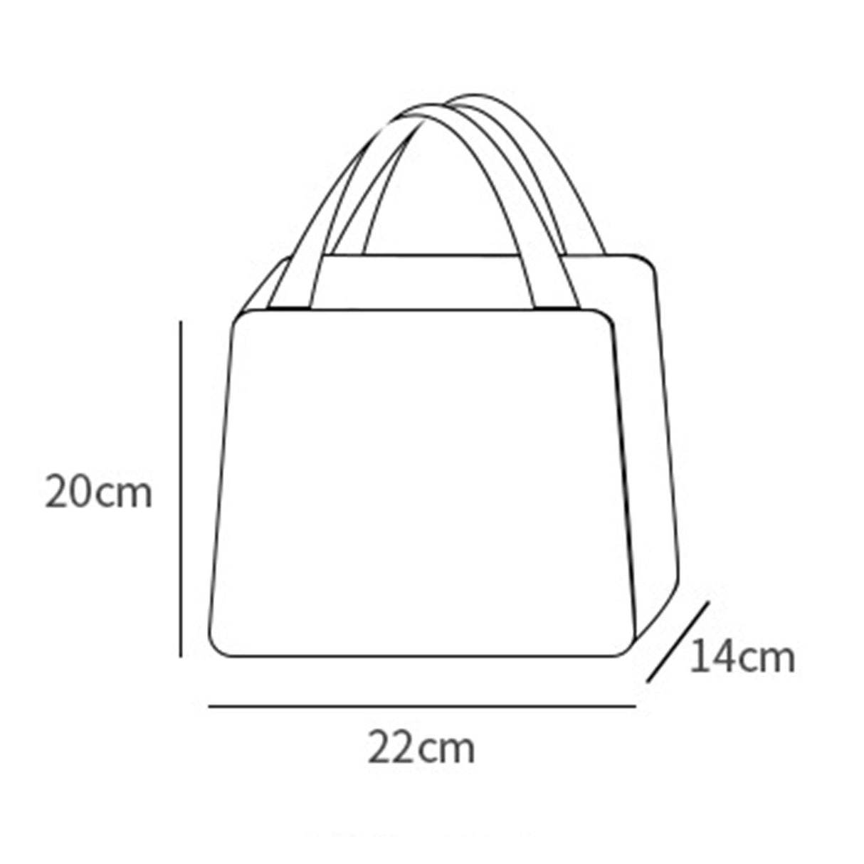 Lunch Bag Cartoon Style Zipper Widened Handle Oxford Cloth Aluminum Film Portable Lunchbox Bag for Student Pink