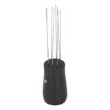 Coffee Distribution Tool Stainless Steel Aluminum Alloy Ergonomic Handle Easy Cleaning Coffee Tool for Cafe Black with Magnet