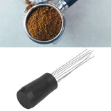 Coffee Distribution Tool Stainless Steel Aluminum Alloy Ergonomic Handle Easy Cleaning Coffee Tool for Cafe Black with Magnet - Extra Image