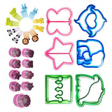 25Pcs Sandwich Cutters Set Safe Sandwiches Fruit Cookie Cutters for DIY Baking Kit - Front View
