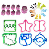 25Pcs Sandwich Cutters Set Safe Sandwiches Fruit Cookie Cutters for DIY Baking Kit - Side View