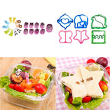 25Pcs Sandwich Cutters Set Safe Sandwiches Fruit Cookie Cutters for DIY Baking Kit - Rear View