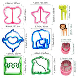 25Pcs Sandwich Cutters Set Safe Sandwiches Fruit Cookie Cutters for DIY Baking Kit