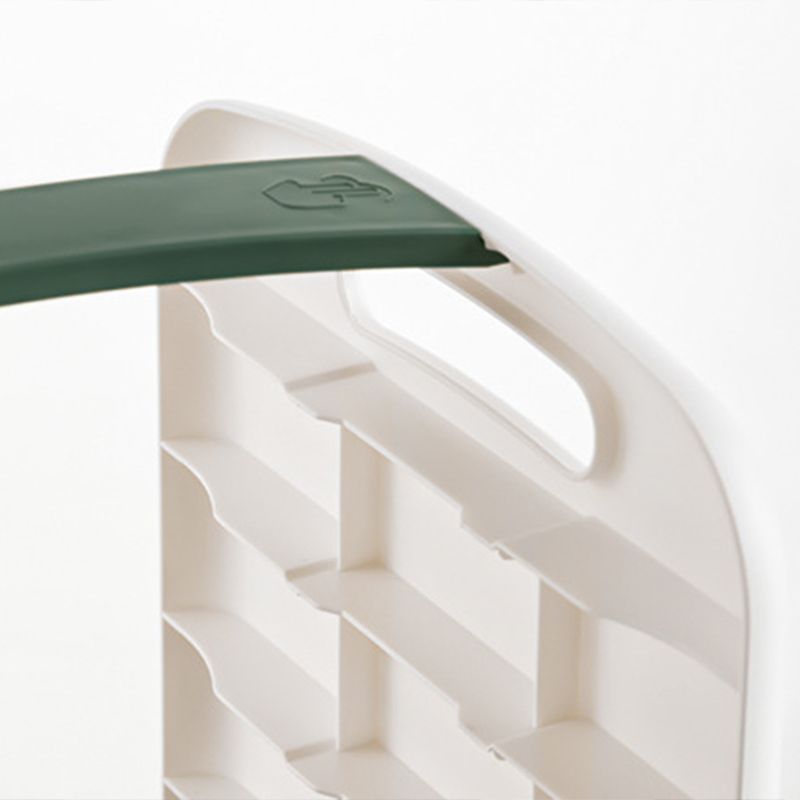 Four Layers Dish Preparation Plate Drawer Design Plastic Vegetable Preparation Rack Kitchen Storage Rack Green