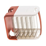 Four Layers Dish Preparation Plate Drawer Design Plastic Vegetable Preparation Rack Kitchen Storage Rack Pink