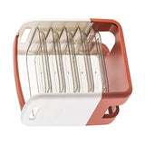 Four Layers Dish Preparation Plate Drawer Design Plastic Vegetable Preparation Rack Kitchen Storage Rack Pink