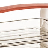 Four Layers Dish Preparation Plate Drawer Design Plastic Vegetable Preparation Rack Kitchen Storage Rack Pink