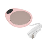 USB Mug Warmer Constant Temp Waterproof Adjustable Electric Beverage Heating Plate for Ceramic Coffee Cups Pink White