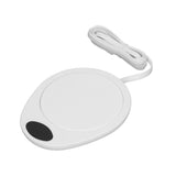 USB Mug Warmer Constant Temp Waterproof Adjustable Electric Beverage Heating Plate for Ceramic Coffee Cups White