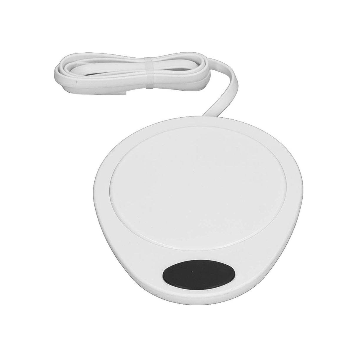 USB Mug Warmer Constant Temp Waterproof Adjustable Electric Beverage Heating Plate for Ceramic Coffee Cups White